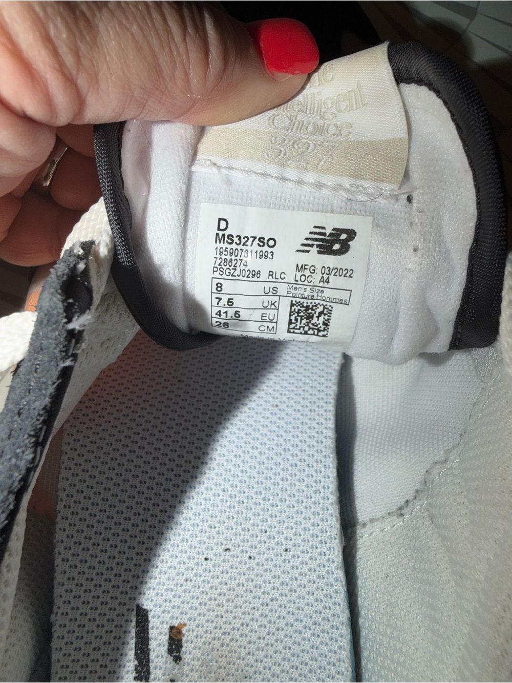 New Balance 327 Men’s 8.0 White Apricot Black‎ MS327SO - Picture 8 of 8